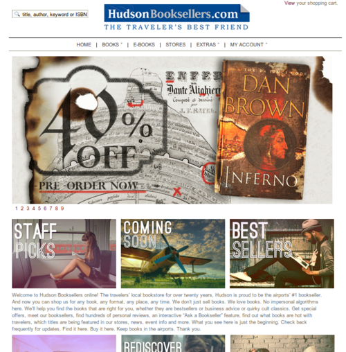 Hudson Book Seller website