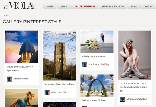 ST Viola Pinterest layout